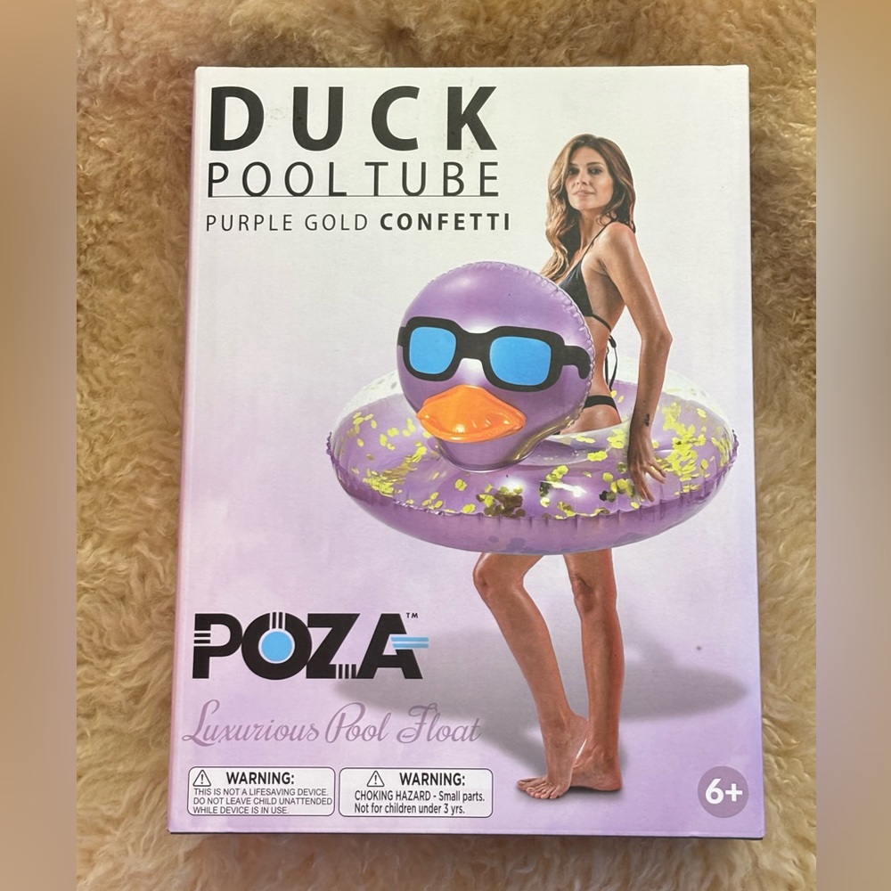 New Purple & Sparkles Duck Tube Float •